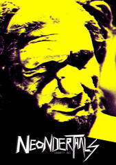 Neonderthals Cover of Neonderthals, a high-contrast yellow and black image of a Neanderthal